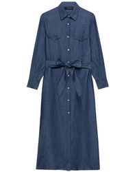 Brooks Brothers - Button Front Linen Shirt Dress - Lyst
