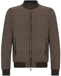 Moorer - Ribbed Bomber Jacket - Lyst