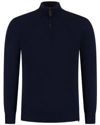 Jacob Cohen - Half-Zip Ribbed-Trim Sweater - Lyst