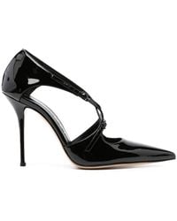 Casadei - Anna 100Mm Leather Pumps - Lyst