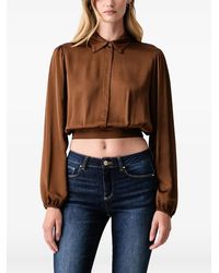 Fracomina - Cropped Long-Sleeve Shirt - Lyst