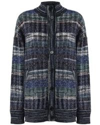 Missoni - Oversized Wool-Blend Check Cardigan - Lyst