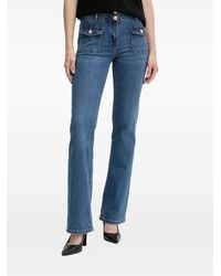 Morgan - Button-Detail Pocket-Flap Jeans - Lyst