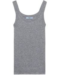 Prada - Ribbed Knit Cashmere Tank Top - Lyst