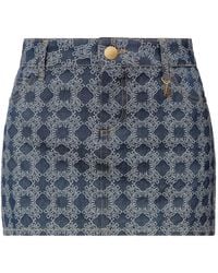 Amiri - Quad Denim Mini Skirt - Lyst