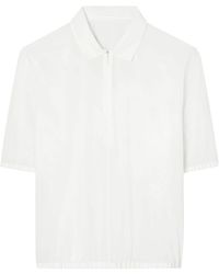 Tory Burch - Poplin Zip-up Polo Shirt - Lyst