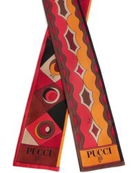 PUCCI - Mixed Print Silk Twill Scarf - Lyst