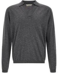 LARMERI STUDIO - Touch V-Neck Polo Shirt - Lyst