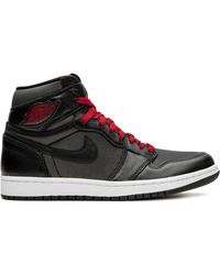 Nike - Air 1 Retro High Og "black Satin/gym Red" Sneakers - Lyst