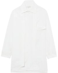 Yohji Yamamoto - Scarf-Detail Cotton Shirt - Lyst