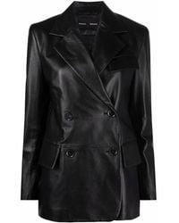 Proenza Schouler - Blazer En Cuir À Simple Boutonnage - Lyst