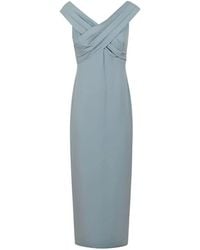 Ralph Lauren - Off-Shoulder Midi Dress - Lyst