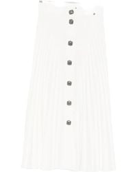 Nissa - Gonna Midi Plissettata Con Bottoni - Lyst