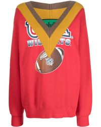 Colville - Graphic-Print V-Neck Sweatshirt - Lyst