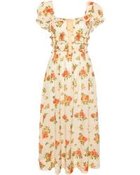 Doen - Clarinet Floral-Print Midi Dress - Lyst