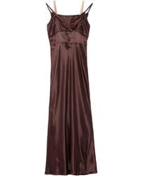 Miu Miu - Flared Double-Strap Maxi Dress - Lyst