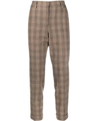 Antonelli - Check-pattern Cropped Trousers - Lyst