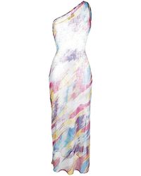 Missoni - One-shoulder Patterned Maxi Dress - Lyst