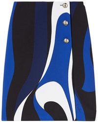 PUCCI - Marble-Print Wrap Skirt - Lyst