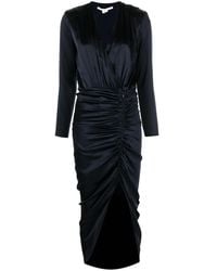 Veronica Beard - Cameri Ruched Long-Sleeve Midi Dress - Lyst