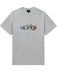 A.P.C. - Logo-Print T-Shirt - Lyst