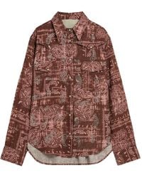 A PAPER KID - Popeline Buttoned Paisley Shirt - Lyst