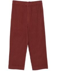 Homme Plissé Issey Miyake - Pantaloni Crop Con Pieghe - Lyst