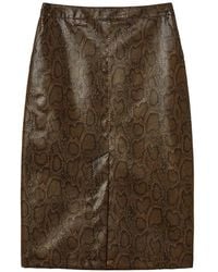 Twinset - Python-Print Midi Skirt - Lyst