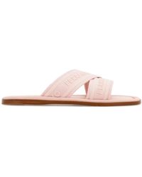 Ferragamo - Ladies Laurene Logo Slides, Size 8 - Lyst