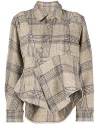 JNBY - Check-Print Wool Jacket - Lyst
