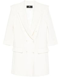 Elisabetta Franchi - Robe Courte À Boutonnière Croisée - Lyst