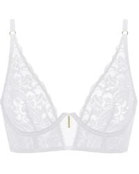 Aubade - Satin Memories Lace-Embroidered Bra - Lyst
