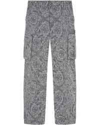 Versace - Barocco Jacquard Cargo Trousers - Lyst