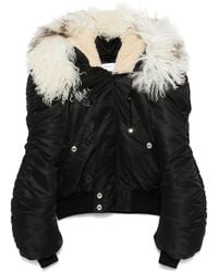 McQueen - Chaqueta Bómber Con Cierre Oculto - Lyst