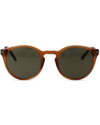 Calvin Klein - Round-Frame Tortoiseshell Sunglasses - Lyst