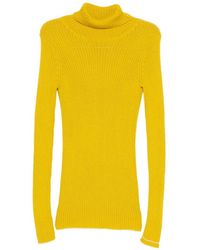 Y's Yohji Yamamoto - Ribbed-Knit Roll-Neck Sweater - Lyst