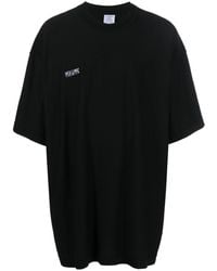 Vetements - Logo-patch Cotton T-shirt - Lyst