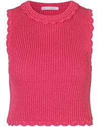 Cecilie Bahnsen - Vimona Ribbed-knit Top - Lyst