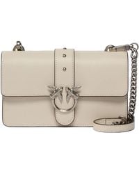 Pinko - Small Love Bag One Leather Shoulder Bag With New Buckle - Lyst