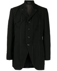 Yohji Yamamoto - Button-Up Long-Sleeve Blazer - Lyst
