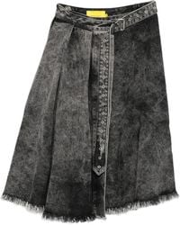 Marques'Almeida - Belted Denim Skirt - Lyst