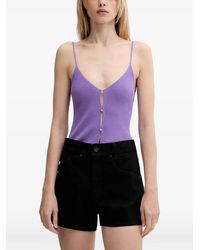 From Future - Cut-Out V-Neck Top - Lyst
