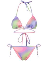 Emporio Armani - Bikini à imprimé abstrait - Lyst