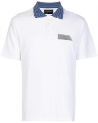Emporio Armani - Poloshirt mit Logo-Patch - Lyst