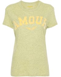 Zadig & Voltaire - T-shirt Walk Amour con stampa - Lyst