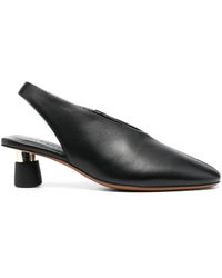 Mujer Zapatos de Zapatos planos Mocasines Well con plataforma de 60mm Robert Clergerie de Cuero de color Negro sandalias y chanclas de Mocasines 