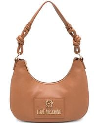 Love Moschino - Knotted-Strap Logo-Plaque Shoulder Bag - Lyst