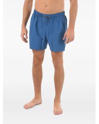 Nike - Logo-Print Elasticated Swim Trunks - Lyst