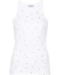 The Attico - Allover Logo Cotton Tank Top - Lyst