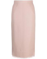N°21 - Lace Trim Pencil Skirt - Lyst